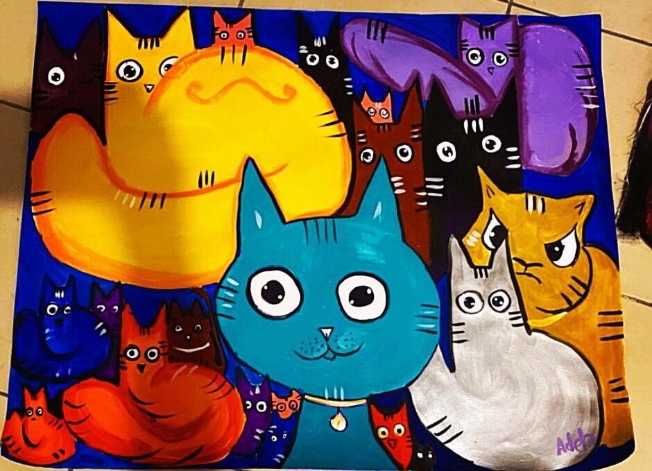 Los gatos — Adela Dibujos