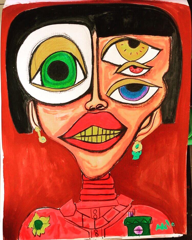 Tres ojos — Adela Dibujos